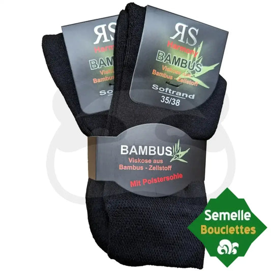 Chaussette Bambou Semelle Bouclettes - 2 Paires Chaussettes
