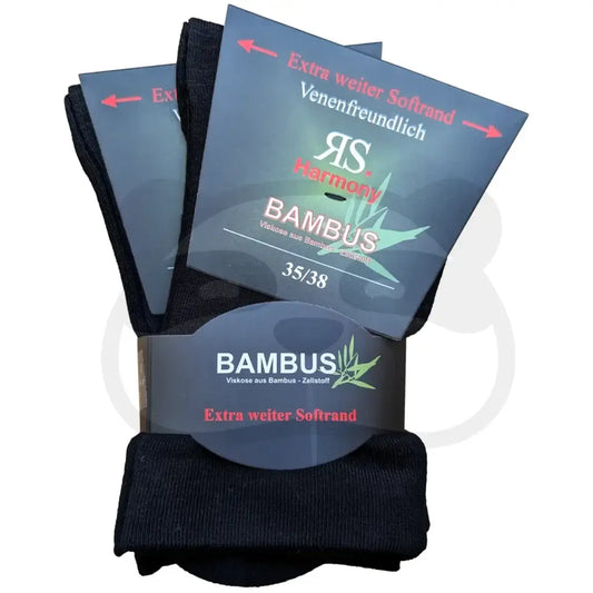 Chaussette Extra Large Non Comprimante Bambou 35/38 / Noir Chaussettes