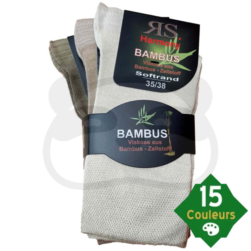 Chaussettes Non Comprimantes Bambou Homme Et Femme - Lot De 3 Paires 35/38 / Beige/Camel
