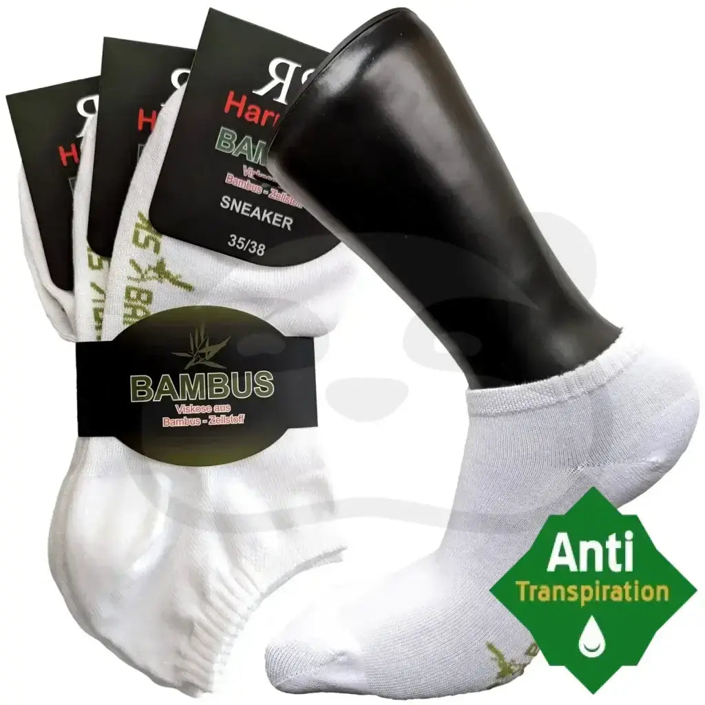 Mini-Socquettes Bambou Anti Transpiration - 3 Paires 35/38 / Blanc Mini Socquette