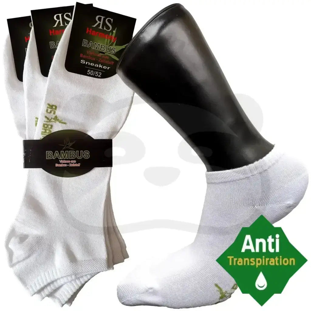 Mini-Socquettes Anti Transpiration Bambou - 3 Paires 50/52 / Blanc Mini Socquette