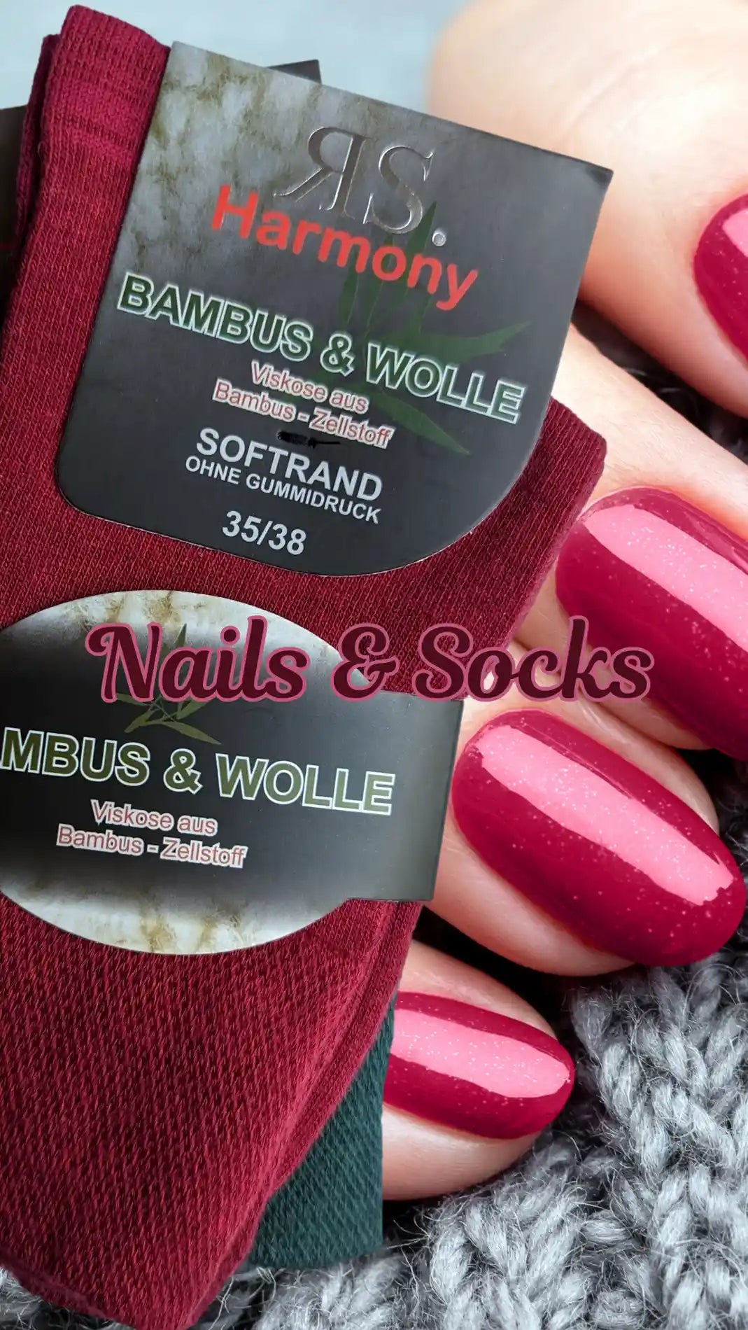 Chaussette bambou assorties aux couleurs des ongles